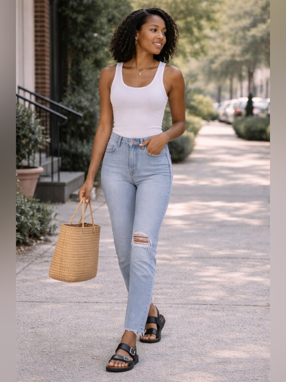 Joe’s Taylor Hill Kass Ankle Slim Distressed Light Wash Jeans Size 28 NWT